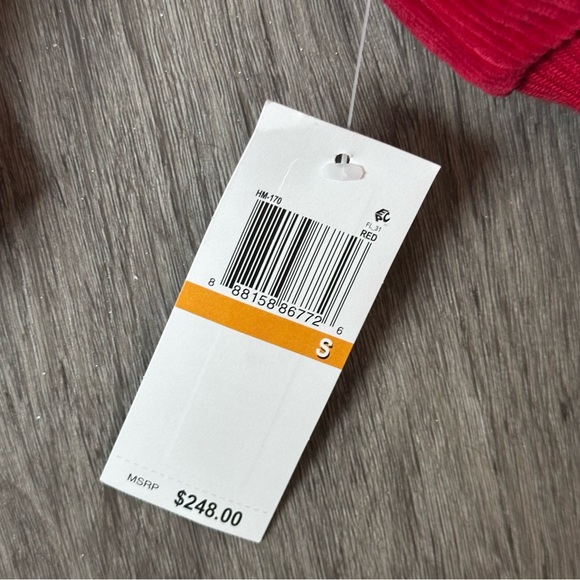 Hudson | Men’s Size Small Red Corduroy ‘Free Thinkers’ Varsity Jacket - NWT! - Picture 7 of 9